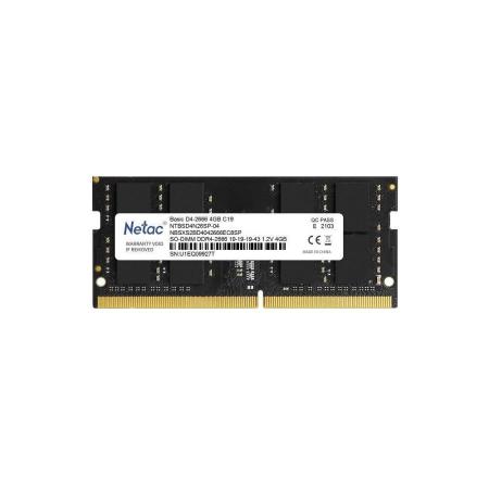 Оперативная память Netac Basic 4GB DDR4 SODIMM PC4-21300 NTBSD4N26SP-04 [NTBSD4N26SP-04]