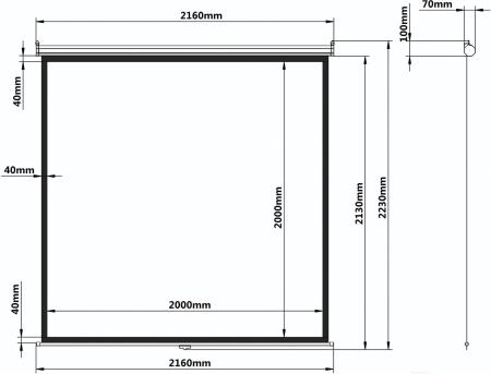 Проекционные экраны BRAUBERG Wall 1:1 (200x200) 236727 [236727]