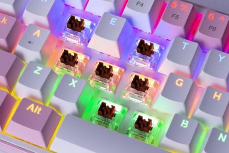 Клавиатуры Redragon Fizz (розовый/белый) [70672]