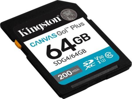 Карты памяти Kingston Canvas Go! Plus SDXC 64GB SDG4/64GB [SDG4/64GB]