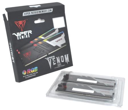 Оперативная память Patriot Viper Venom RGB 2x32ГБ DDR5 5200МГц PVVR564G520C40K [PVVR564G520C40K]