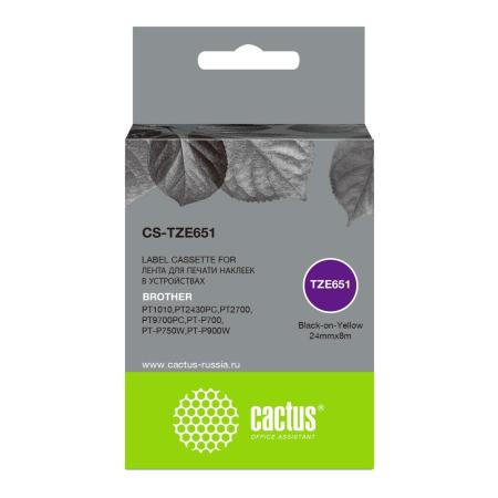 Картриджи для принтеров и МФУ CACTUS CS-TZE651 (аналог Brother TZE651) [CS-TZE651]