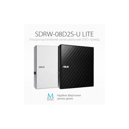 Оптические приводы ASUS SDRW-08D2S-U Lite (черный) [90-DQ0435-UA221KZ]