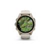 Умные часы и браслеты Garmin Fenix 8 Sapphire 43мм (золотистый, дымчато-серый ремешок) [010-02903-11]