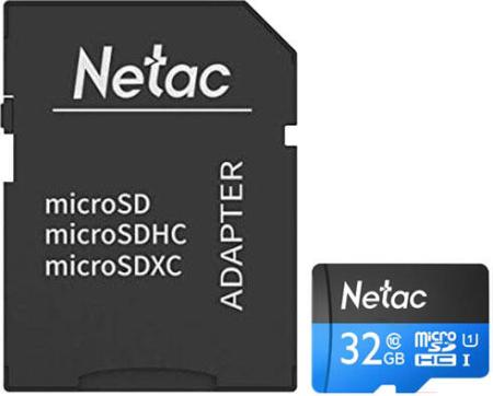 Карты памяти Netac P500 Standard 32GB NT02P500STN-032G-R + адаптер [NT02P500STN-032G-R]