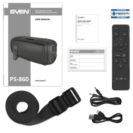 Беспроводные и портативные колонки SVEN PS-860 [PS-860, SV-022518]