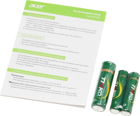 Наборы периферии Acer OCC205 (белый/голубой) [ZL.ACCEE.00C]