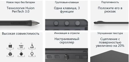 Графические планшеты Huion Inspiroy 2 L H1061P