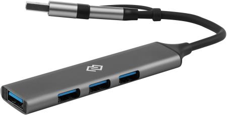 USB-хабы и док-станции Digma DHUB-4USB-AC-3.0 [DHUB-4USB-AC-3.0, 2018378, 4630143156003]