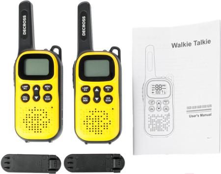 Портативные радиостанции Decross DC43 (2шт, желтый)