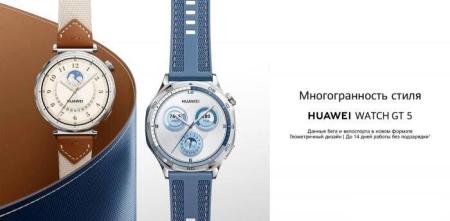 Умные часы и браслеты Huawei Watch GT 5 Pro 46 мм (титан) [55020DGG, 6942103131455]