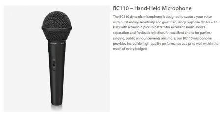 Микрофоны Behringer BC110