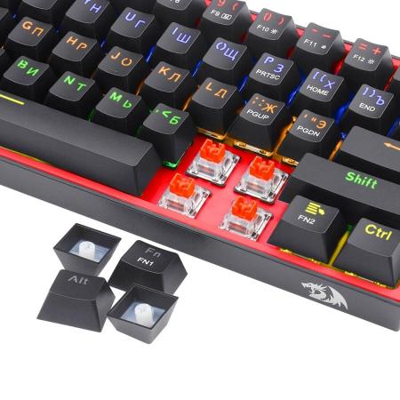 Клавиатуры Redragon Fizz (Redragon Red, черный/красный) [72594, 6950376725943]