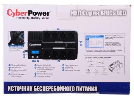 Источники бесперебойного питания CyberPower BRICs LCD (BR1000ELCD)