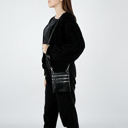 Женские и мужские сумки Poshete 886-9901-2-BLK (черный) [886-9901-2-BLK]