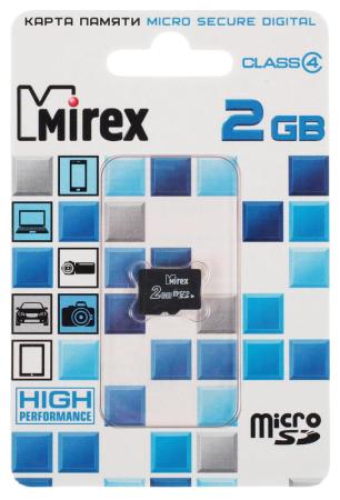 Карты памяти Mirex microSD (Class 4) 2GB (13612-MCROSD02) [13612-MCROSD02]