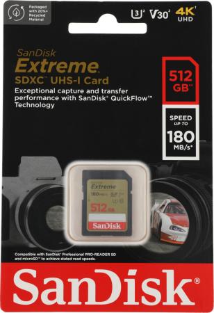 Карты памяти SanDisk Extreme SDXC SDSDXVV-512G-GNCIN 512GB [SDSDXVV-512G-GNCIN]