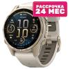 Умные часы и браслеты Garmin Fenix 8 Sapphire 43мм (золотистый, дымчато-серый ремешок) [010-02903-11]