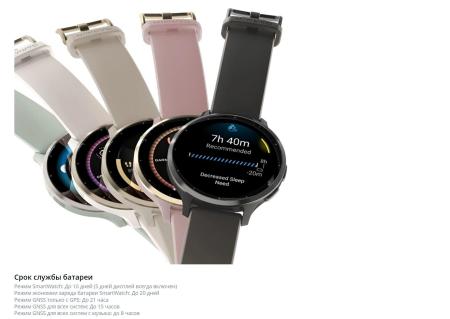Умные часы и браслеты Garmin Venu 3S (слоновая кость, с силиконовым ремешком) [010-02785-04]
