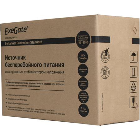 Источники бесперебойного питания ExeGate Power Back BNB-600.LED.AVR.C13.RJ [EP285538RUS]