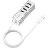 USB-хабы и док-станции Hoco HB1 (серебристый)