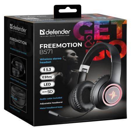 Наушники и гарнитуры Defender FreeMotion B571 (со съемным микрофоном) [63572]