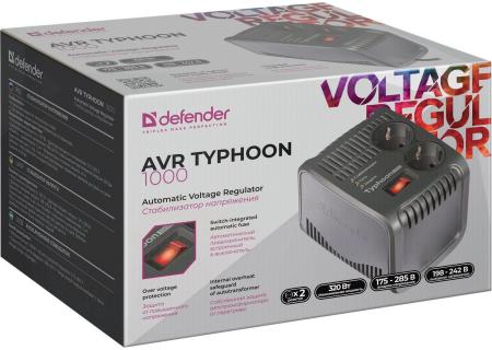 Стабилизаторы, сетевые фильтры, удлинители Defender AVR Typhoon 1000 [99033]
