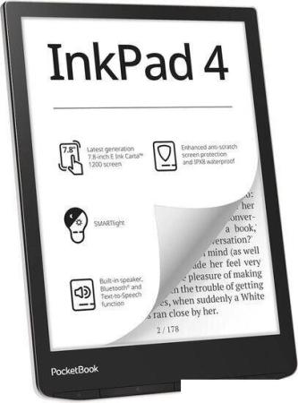 Электронные книги PocketBook 743G InkPad 4 (черный/серебристый) [PB743G-U-СIS]