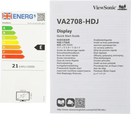 Мониторы ViewSonic VA2708-HDJ