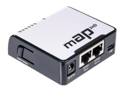 Беспроводные точки доступа и усилители Wi-Fi Mikrotik mAP [RBmAP2nD] [RBmAP2nD]