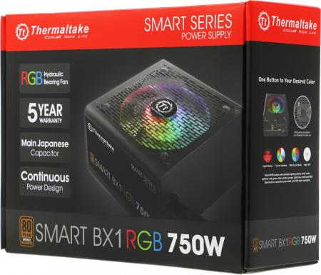 Блоки питания Thermaltake Smart BX1 RGB 750W SP-750AH2NKB-2 [PS-SPR-0750NHSABE-1]