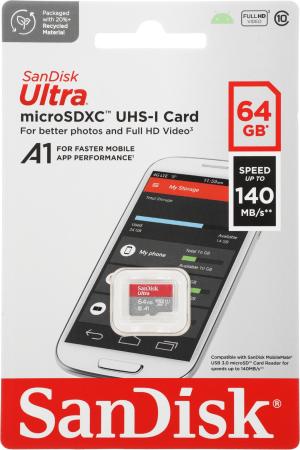 Карты памяти SanDisk Ultra SDSQUAB-064G-GN6MN microSDXC 64GB [SDSQUAB-064G-GN6MN]