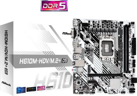Материнские платы ASRock H610M-HDV/M.2+ D5 [4710483943478]