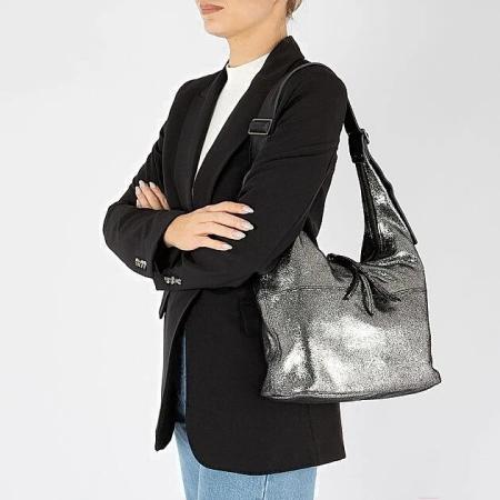 Женские и мужские сумки Poshete 857-6356-W009-DSV (серебристый) [857-6356-W009-DSV]