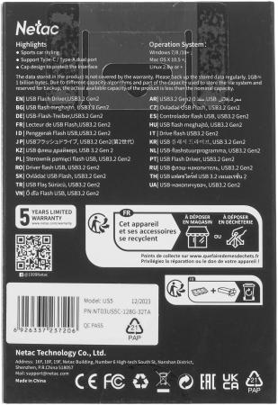 USB Flash Netac US5 128GB NT03US5C-128G-32TA [NT03US5C-128G-32TA]