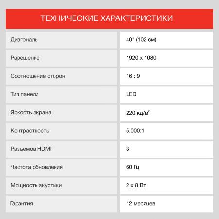 Телевизоры StarWind SW-LED40SG300