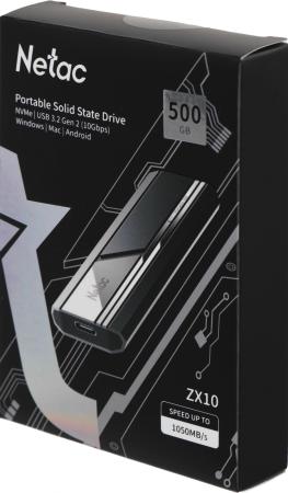 Внешние накопители Netac ZX10 500GB NT01ZX10-500G-32BK [NT01ZX10-500G-32BK]