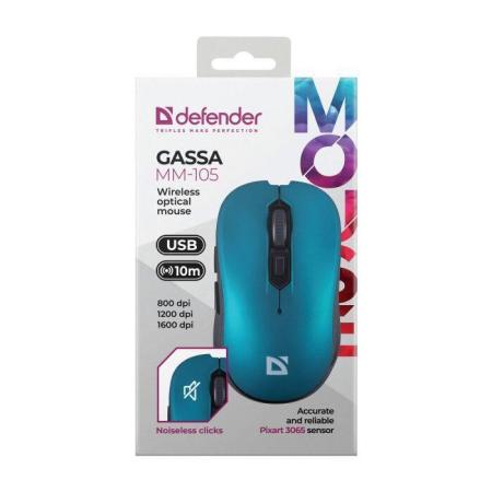 Мыши Defender Gassa MM-105 (синий) [52102]