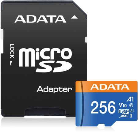 Карты памяти ADATA Premier AUSDX256GUICL10A1-RA1 microSDXC 256GB (с адаптером) [AUSDX256GUICL10A1-RA1]