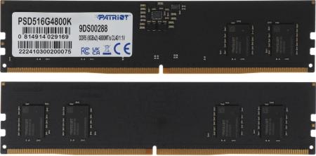 Оперативная память Patriot Signature Line 2x8ГБ DDR5 4800 МГц PSD516G4800K [PSD516G4800K]