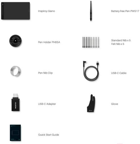 Графические планшеты Huion Inspiroy Giano G930L