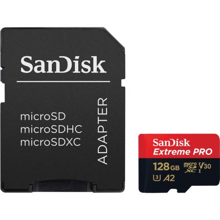Карты памяти SanDisk Extreme PRO microSDXC SDSQXCD-128G-GN6MA 128GB (с адаптером) [SDSQXCD-128G-GN6MA]