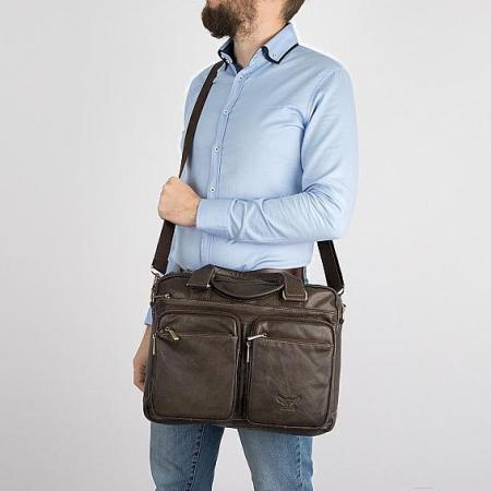Женские и мужские сумки Poshete 253-6548-29 (коричневый) [253-6548-29-BRW]