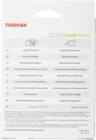 Внешние накопители Toshiba Canvio Basics 2022 1TB HDTB510EK3AA [HDTB510EK3AA, HDTB510EKCAA]