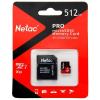 Карты памяти Netac MicroSDXC 512GB V30/A1/C10 Netac P500 Extreme Pro с адаптером [NT02P500PRO-512G-R]