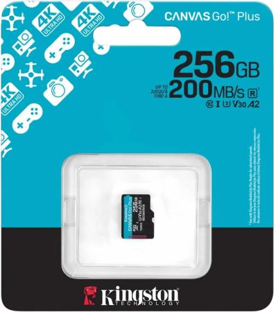 Карты памяти Kingston Canvas Go! microSDXC 256GB SDCG4/256GBSP [SDCG4/256GBSP]