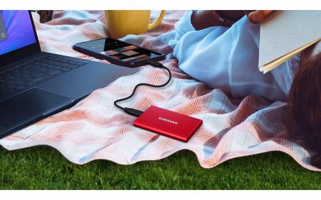 Внешние накопители Samsung T7 2TB (серый) [MU-PC2T0T/WW]