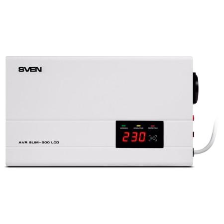 Стабилизаторы, сетевые фильтры, удлинители SVEN AVR SLIM-500 LCD [SV-012809]