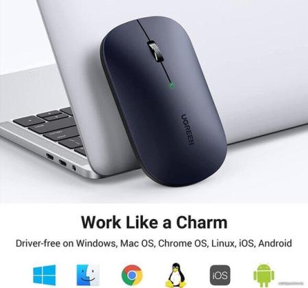 Мыши Ugreen MU001 (зеленый) [90374]