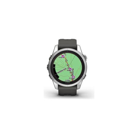 Умные часы и браслеты Garmin Fenix 7S Pro Solar (серебро/графит) [010-02776-01]